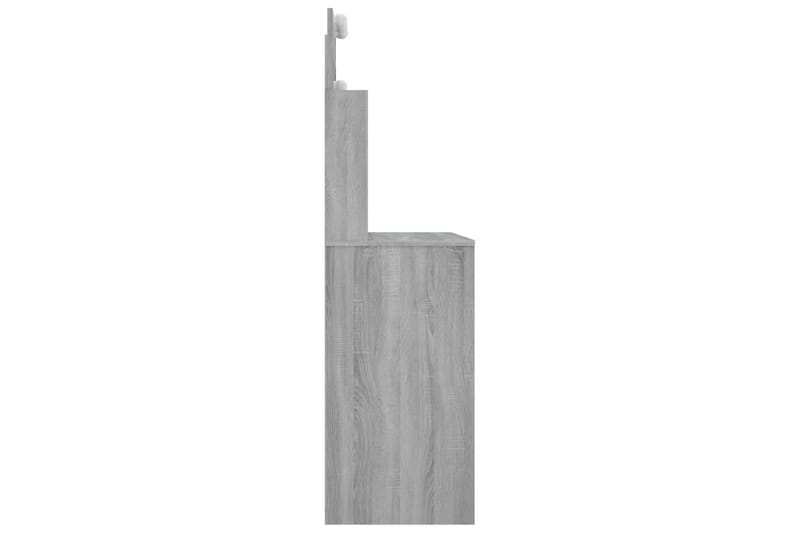 beBasic Sminkebord med LED grå sonoma 96x40x142 cm - GrÃ¥ - Sminkebord & toalettbord
