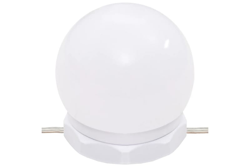 beBasic Sminkebord med LED høyglans hvit 60x40x140 cm - Hvit - Sminkebord & toalettbord