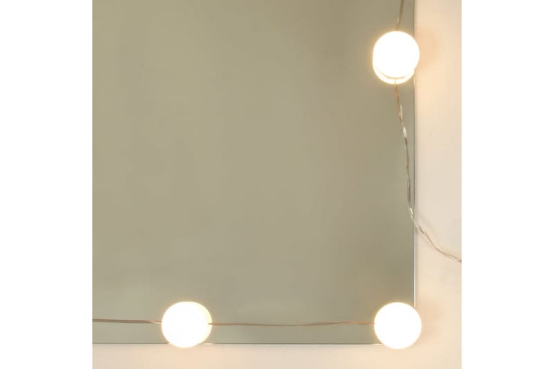 beBasic Sminkebord med LED sonoma eik 86,5x35x136 cm - Brun - Sminkebord & toalettbord