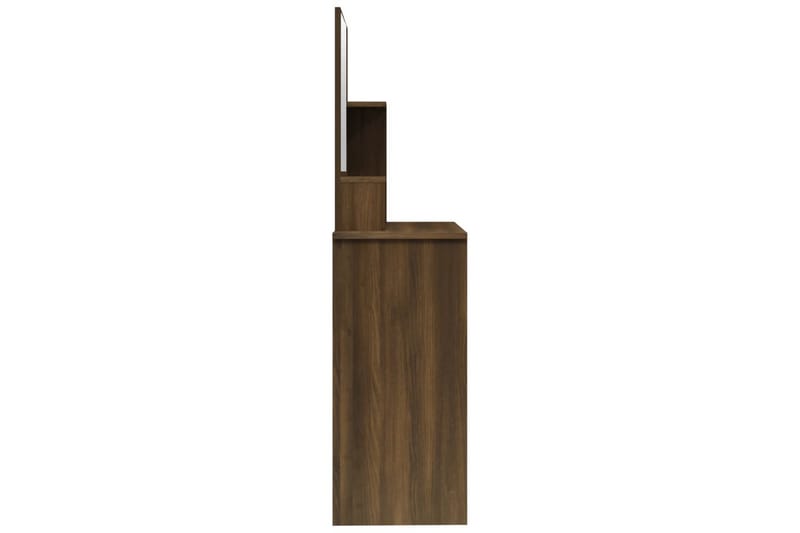 beBasic Sminkebord med speil brun eik 86,5x35x136 cm - Brun - Sminkebord & toalettbord