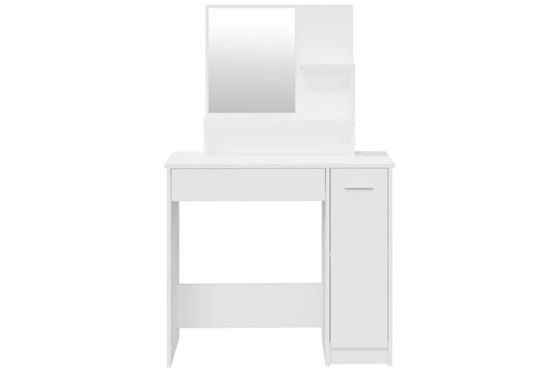 beBasic Sminkebord med speil hvit 86,5x35x136 cm - Hvit - Sminkebord & toalettbord