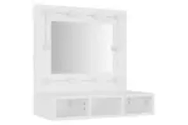 beBasic Speilskap med LED hvit 60x31,5x62 cm - Hvit - Sminkebord & toalettbord