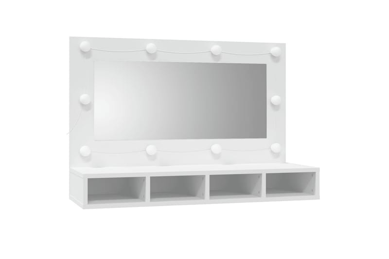 beBasic Speilskap med LED hvit 90x31,5x62 cm - Hvit - Sminkebord & toalettbord