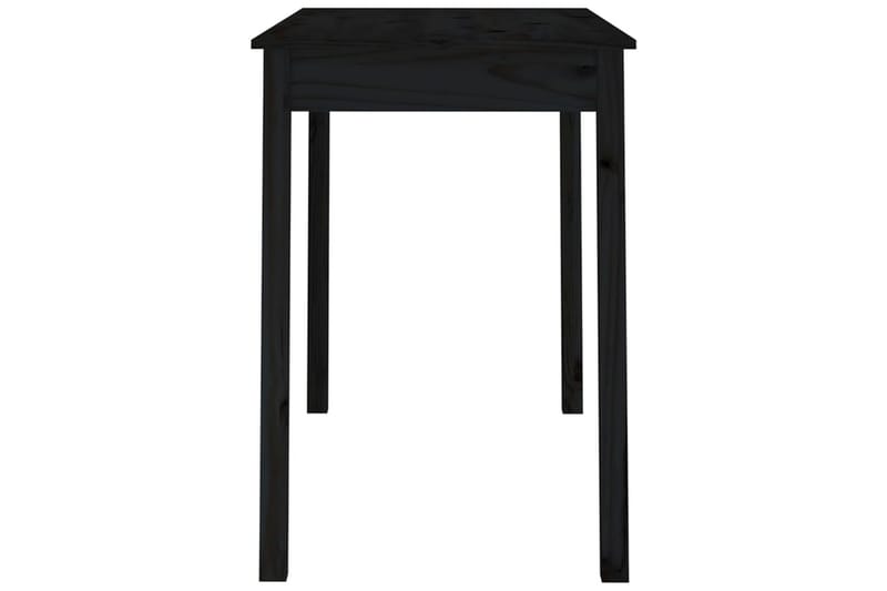 beBasic Spisebord svart 110x55x75 cm heltre furu - Svart - Spisebord & kjøkkenbord