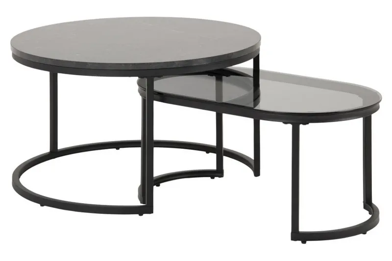 Belgrat Sofabord 70 cm, Svart