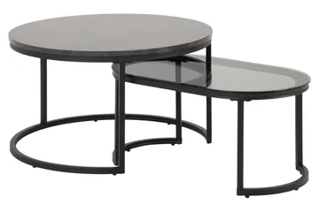 Belgrat Sofabord 70 cm - Svart - Møbler - Bord - Sofabord & salongbord