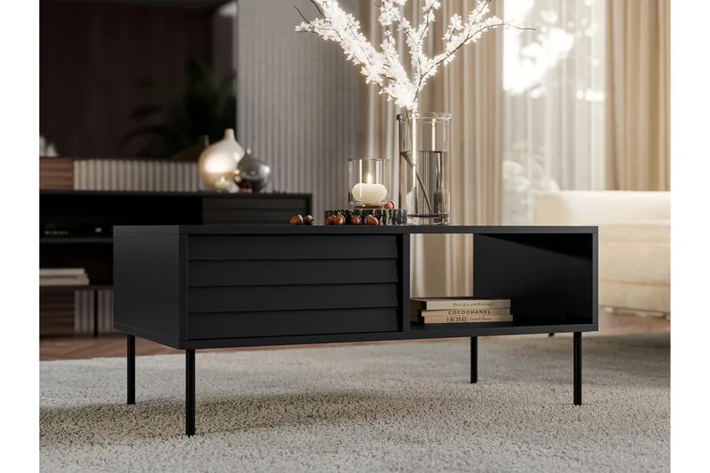 Belonger Sofabord 100 cm - Svart - Møbler - Bord - Sofabord & salongbord