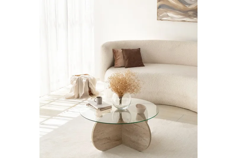 Bengul Sofabord 75 cm - Beige - Møbler - Bord - Sofabord & salongbord