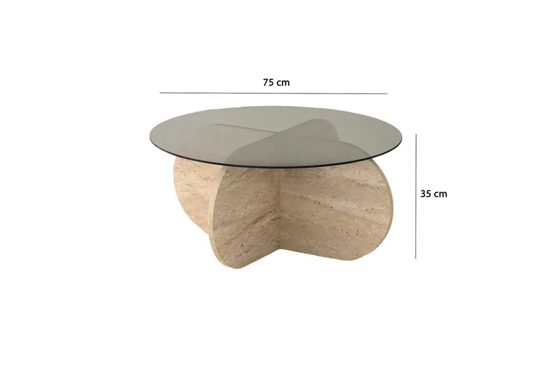 Bengul Sofabord 75 cm - Beige - Møbler - Bord - Sofabord & salongbord