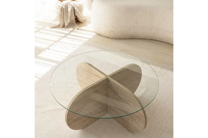 Bengul Sofabord 75 cm - Beige - Møbler - Bord - Sofabord & salongbord