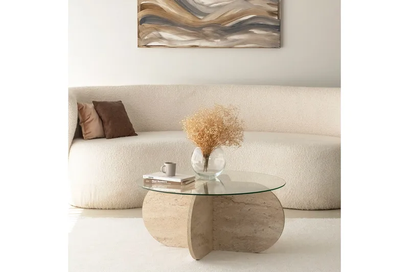 Bengul Sofabord 75 cm - Beige - Møbler - Bord - Sofabord & salongbord