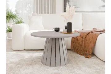 Berber 75 cm Rundt Sofabord i Lyst Tre - Taupe - Møbler - Bord - Sofabord & salongbord