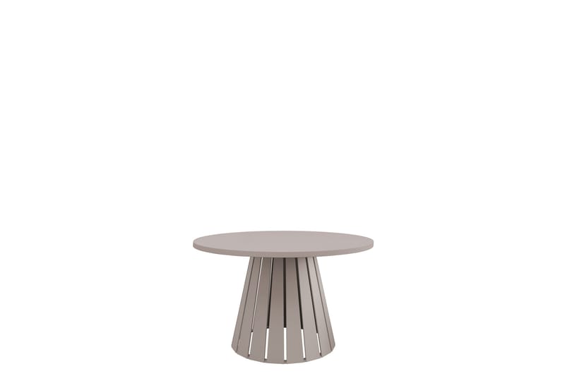 Berber 75 cm Rundt Sofabord i Lyst Tre, Taupe