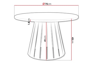 Berber Salongbord 75 cm - Hvit - Møbler - Bord - Sofabord & salongbord