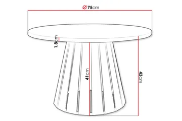 Berber Salongbord 75 cm - Hvit - Møbler - Bord - Sofabord & salongbord