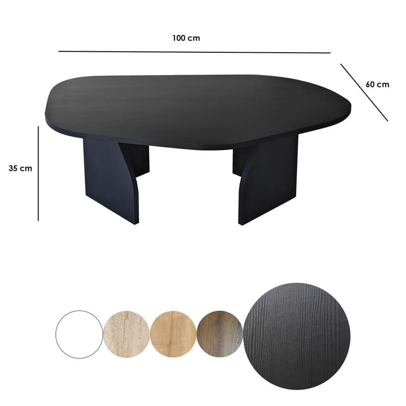 Berriaren Sofabord 100 cm - Svart - Møbler - Bord - Sofabord & salongbord