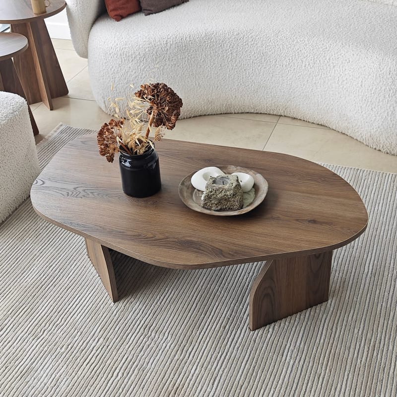 Berriaren Sofabord 100 cm - Valnøtt - Møbler - Bord - Sofabord & salongbord