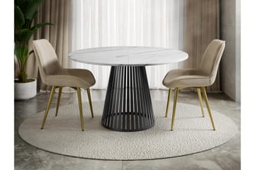 Beylen Matbord 100 cm Rund - Hvit/Svart - Møbler - Bord - Spisebord & kjøkkenbord