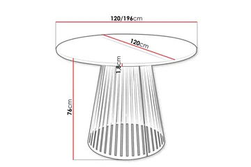 Beylen Matbord 120 cm Rund - Beige - Møbler - Bord - Spisebord & kjøkkenbord