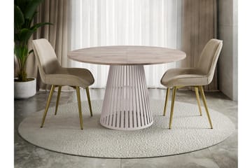 Beylen Matbord 120 cm Rund - Brun/Beige - Møbler - Bord - Spisebord & kjøkkenbord
