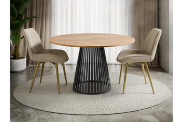 Beylen Matbord 120 cm Rund - Brun/Svart - Møbler - Bord - Spisebord & kjøkkenbord