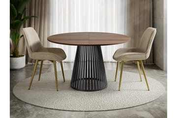 Beylen Matbord 120 cm Rund - Brun/Svart - Møbler - Bord - Spisebord & kjøkkenbord