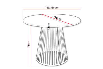 Beylen Matbord 120 cm Rund - Brun/Svart - Møbler - Bord - Spisebord & kjøkkenbord