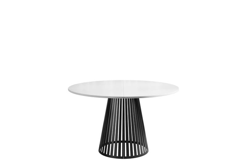 Beylen Matbord 120 cm Rund, Hvit/Svart