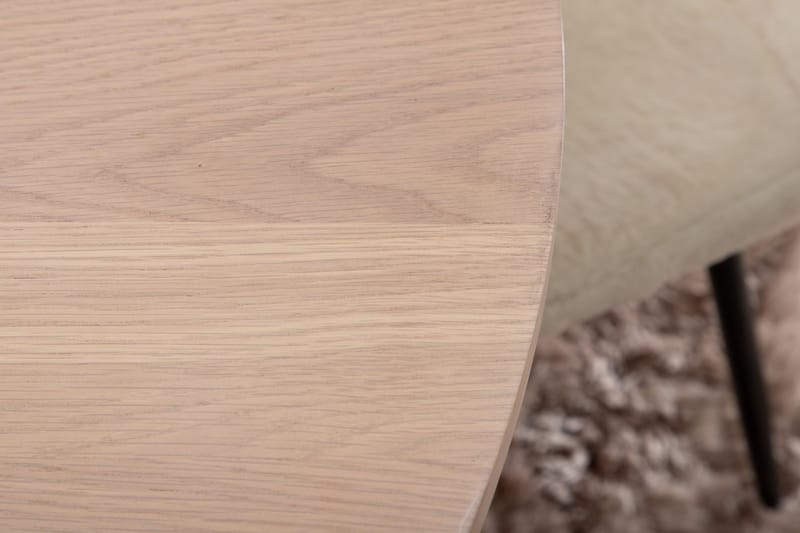 Biana Spisegruppe 100 cm Rund inkl. 4 Pontus Stoler - Beige/Hvit/Svart - Møbler - Bord - Spisegruppe