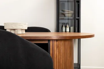 Biana Spisegruppe 200 cm Oval inkl. 4 Kullersbro Stoler - Valnøttbrun/Svart/Brun - Møbler - Bord - Spisegruppe