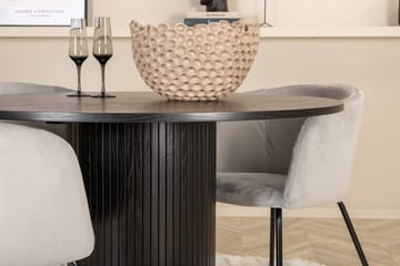 Bianca Spisebord 110 cm Rundt med 4 Berit Armstoler med armlener - Møbler - Bord - Spisegruppe