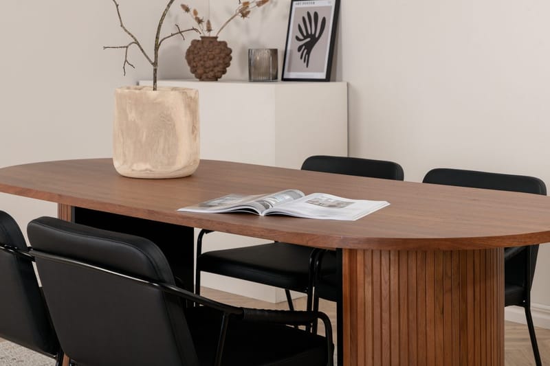 Bianca Spisebord 200 cm Ovalt med 4 Tvista Barstoler - Møbler - Bord - Spisegruppe