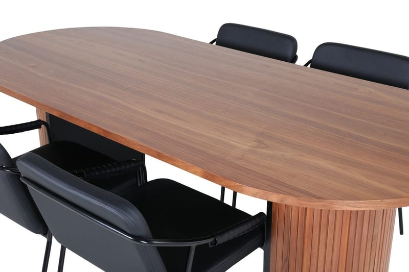 Bianca Spisebord 200 cm Ovalt med 4 Tvista Barstoler - Møbler - Bord - Spisegruppe