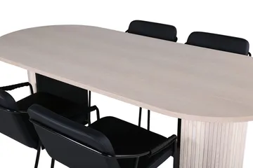Bianca Spisebord 200 cm Ovalt med 4 Tvista Barstoler - Møbler - Bord - Spisegruppe