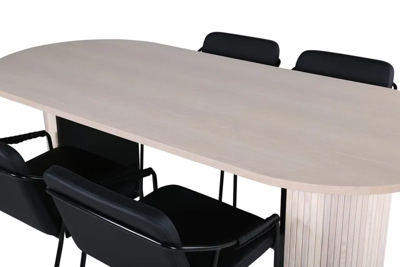 Bianca Spisebord 200 cm Ovalt med 4 Tvista Barstoler - Møbler - Bord - Spisegruppe