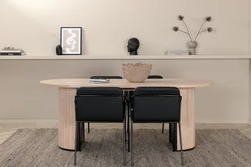 Bianca Spisebord 200 cm Ovalt med 4 Tvista Barstoler - Møbler - Bord - Spisegruppe