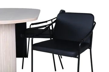 Bianca Spisebord 200 cm Ovalt med 4 Tvista Barstoler - Møbler - Bord - Spisegruppe