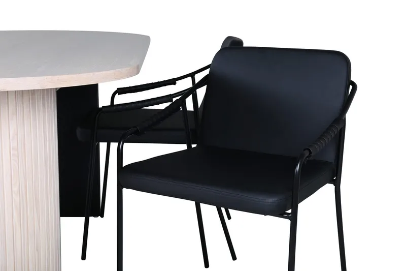 Bianca Spisebord 200 cm Ovalt med 4 Tvista Barstoler - Møbler - Bord - Spisegruppe