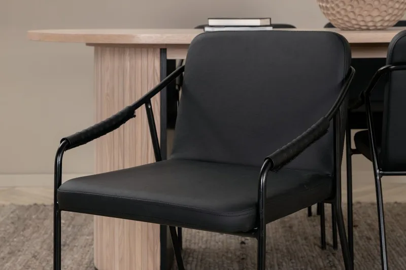 Bianca Spisebord 200 cm Ovalt med 4 Tvista Barstoler - Møbler - Bord - Spisegruppe
