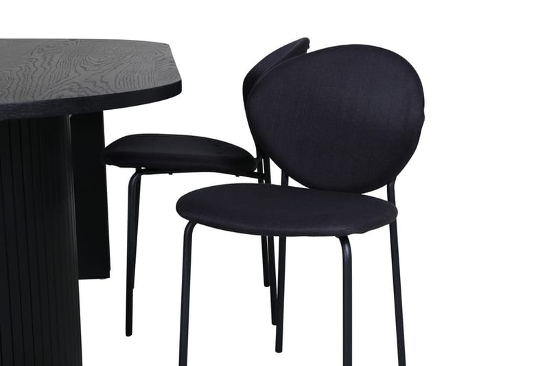 Bianca spisebord 200 cm ovalt med 4 Vault spisestoler - Møbler - Bord - Spisegruppe