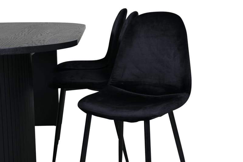 Bianca spisebord 200 cm ovalt med 6 Polar kjøkkenstoler - Møbler - Bord - Spisegruppe
