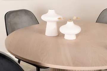 Bianca Spisegruppe 110 cm Rund med 4 Emsa Stoler - Sort - Møbler - Bord - Spisegruppe