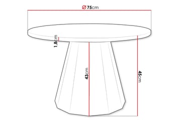 Bilten Sofabord 75 cm - Svart Og Hvitt - Møbler - Bord - Sofabord & salongbord