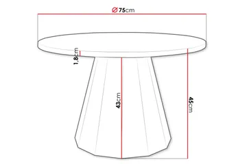 Bilten Sofabord 75 cm - Svart/Grå - Møbler - Bord - Sofabord & salongbord