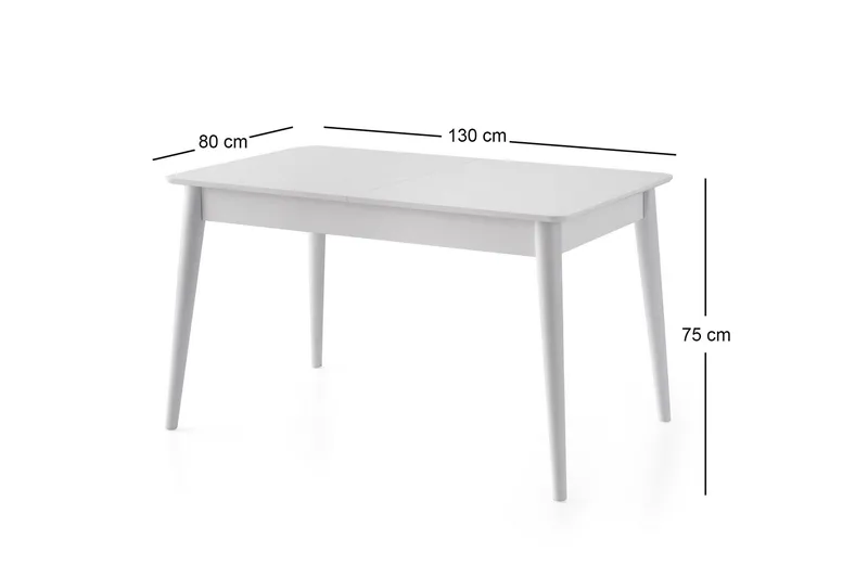 Bingdi Spisebord 130 cm Rektangulært - Hvit - Møbler - Bord - Spisebord & kjøkkenbord