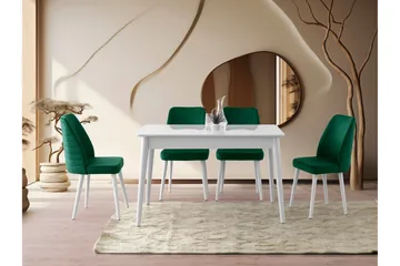 Bingdi Spisebord 130 cm Rektangulært - Hvit - Møbler - Bord - Spisebord & kjøkkenbord