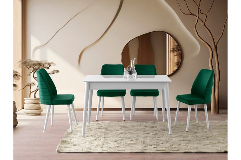 Bingdi Spisebord 130 cm Rektangulært - Hvit - Møbler - Bord - Spisebord & kjøkkenbord