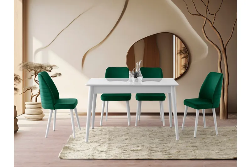 Bingdi Spisebord 130 cm Rektangulært - Hvit - Møbler - Bord - Spisebord & kjøkkenbord