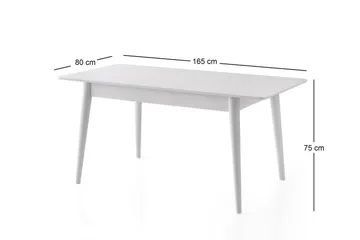 Bingdi Spisebord 130 cm Rektangulært - Hvit - Møbler - Bord - Spisebord & kjøkkenbord