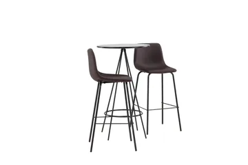 Bistro Spisegruppe 60 cm Rund med 2 Alexi Stoler - Sort - Møbler - Bord - Spisegruppe